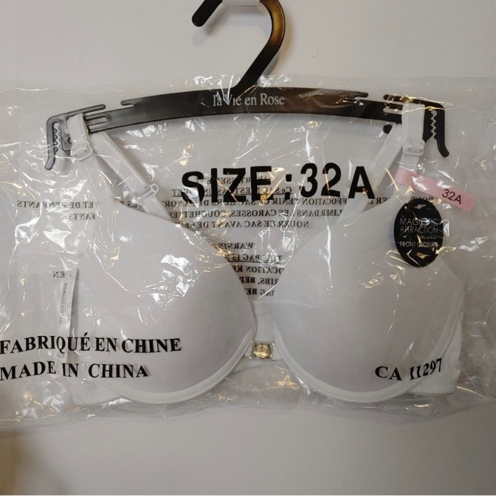 La Vie En Rose White Push-up Front Closure 32A